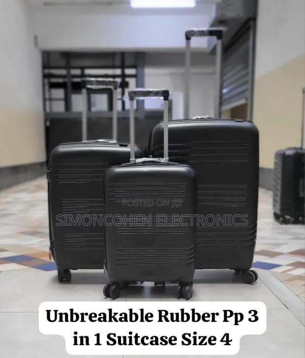 3 in 1 Unbreakable Rubber Pp Suitcase - main view