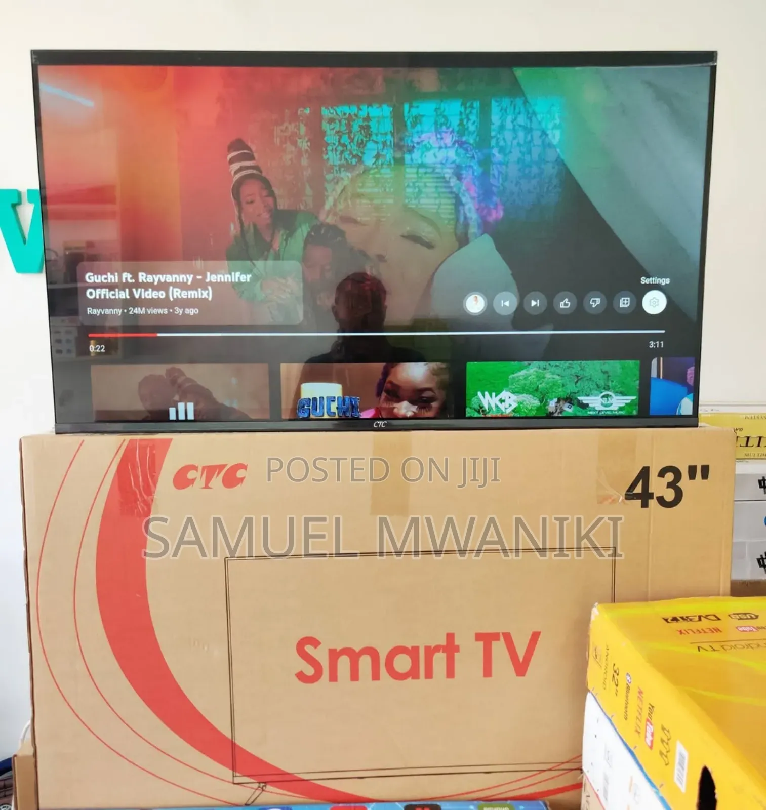 CTC 43" Frameless Android Tv Bluetooth Wi-Fi Netflix Youtube