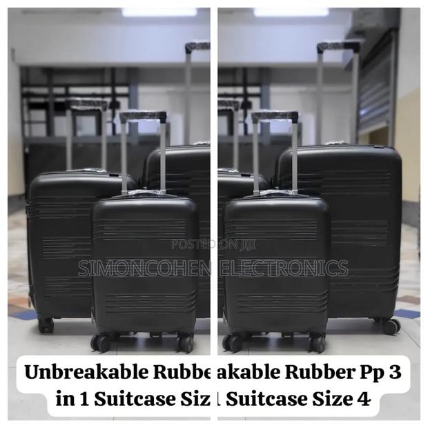 3 in 1 Unbreakable Rubber Pp Suitcase - thumbnail 3