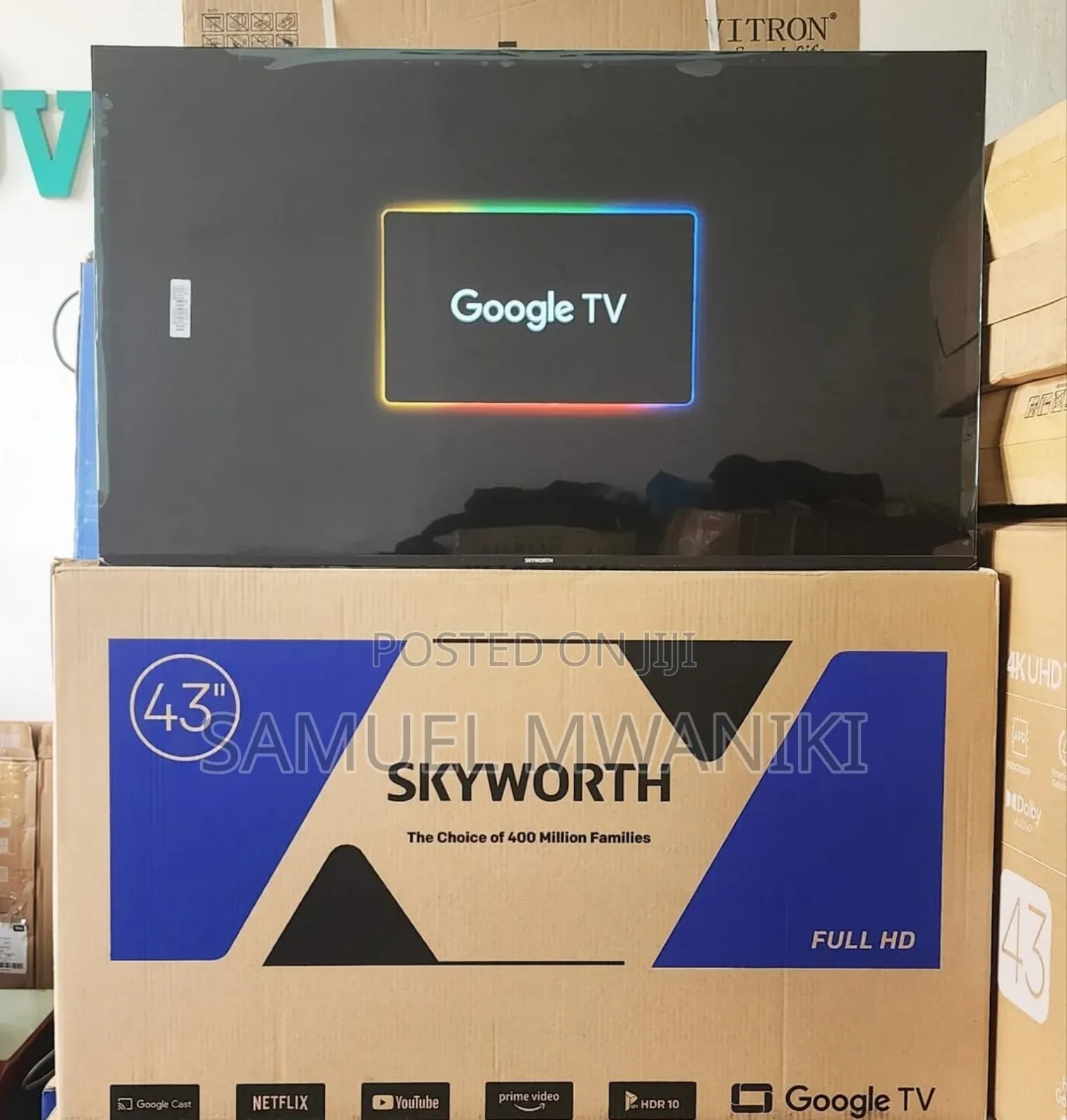 Skyworth 43′′ Frameless Smart Google Tv New Model
