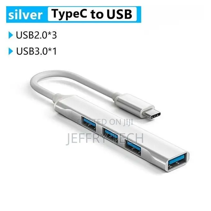4 Port Usb 3.0 Hub High Speed Usb-C Type C Splitter 5gbps