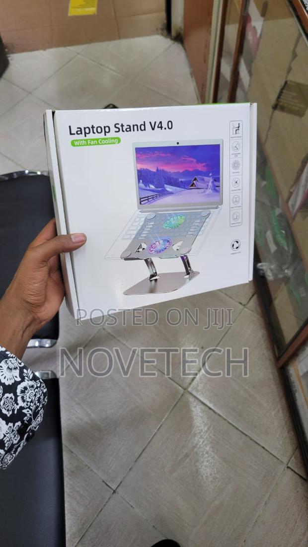 Aluminium Tabletop Laptop Stand Double Fan Portable Laptop