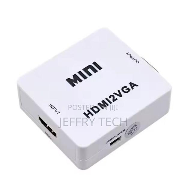 Hdmi to Vga 1080p Hd Audio Video Converter Adapter Box