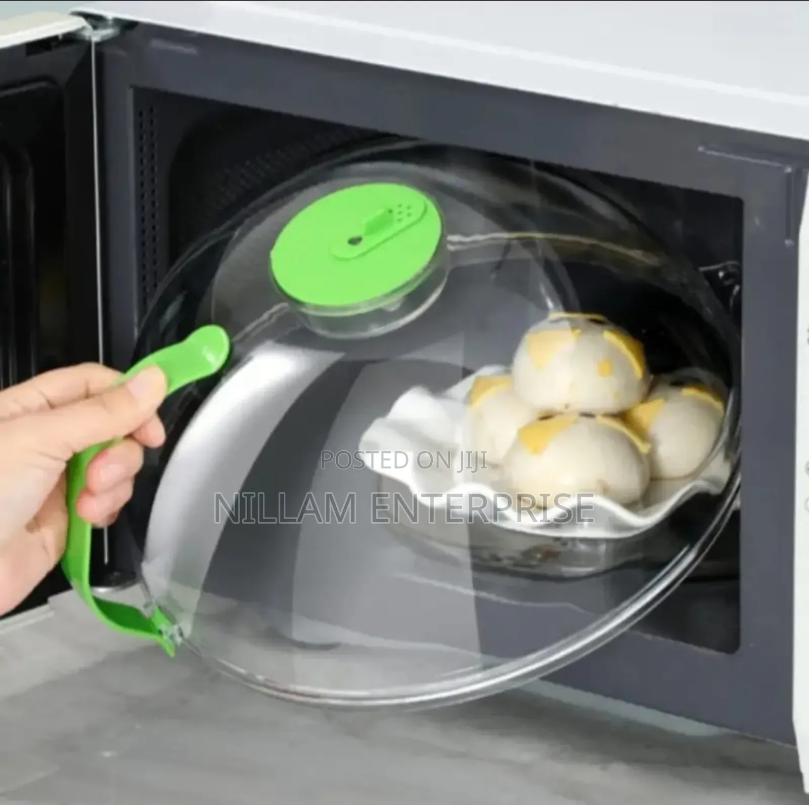 Microwave-Safe Steamer Cover With Handle*