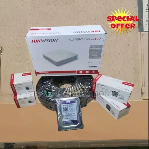 4 Hikvision (1080p) CCTV Cameras Full System Kit