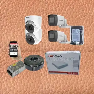 4 Hikvision (1080p) CCTV Cameras Full Kit With Night Vision