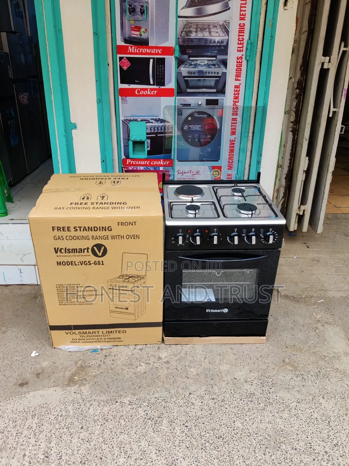 *Volsmart Standing Cooker 60cm*60cm 3g+1e Jet Burners