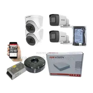 4 Hikvision (1080p) 2mp CCTV Surveillance Cameras Full Kit