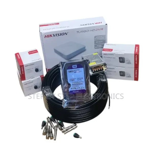 4 Hikvision 1080p CCTV Camera Full Kit With Motion Detection