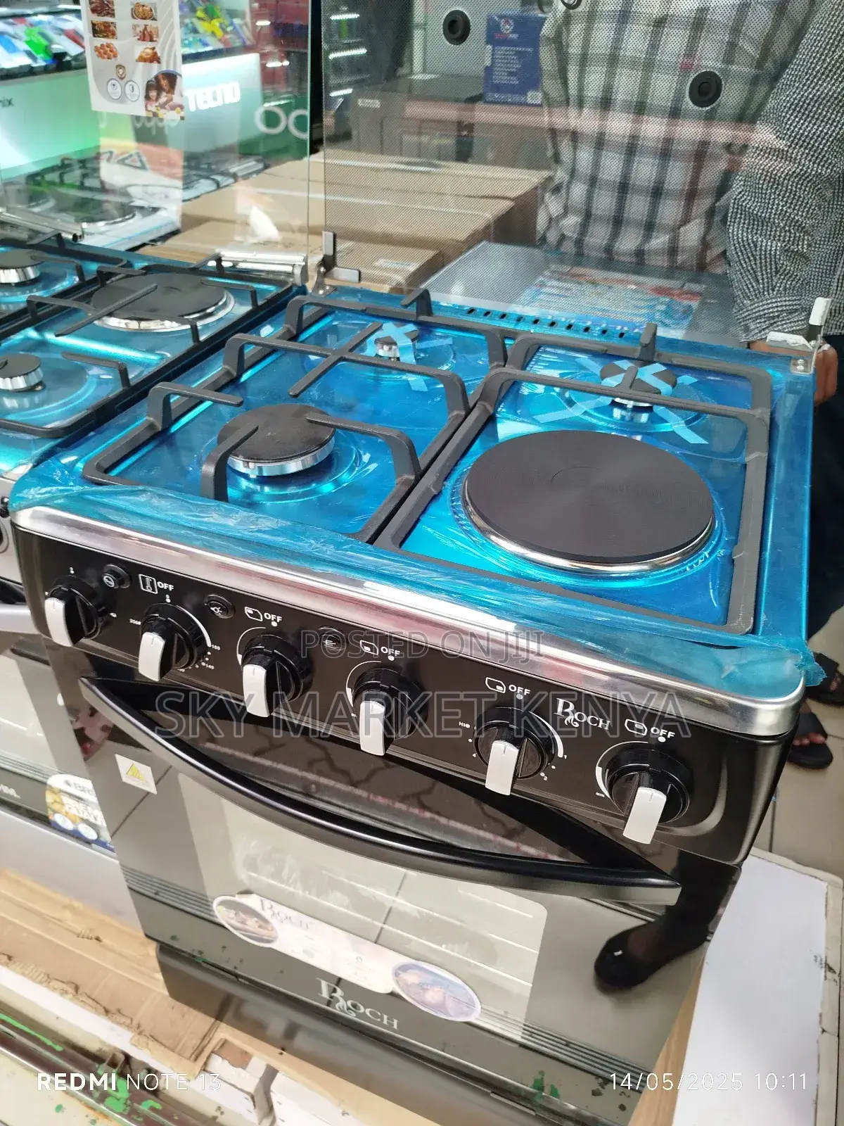 Roch Standing Cooker 60×60cm 3 Gas+ 1 Electric