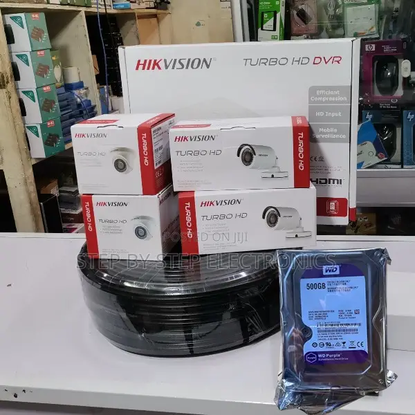 4 Hikvision 1080p Home/Office Security CCTV Cameras Full Kit