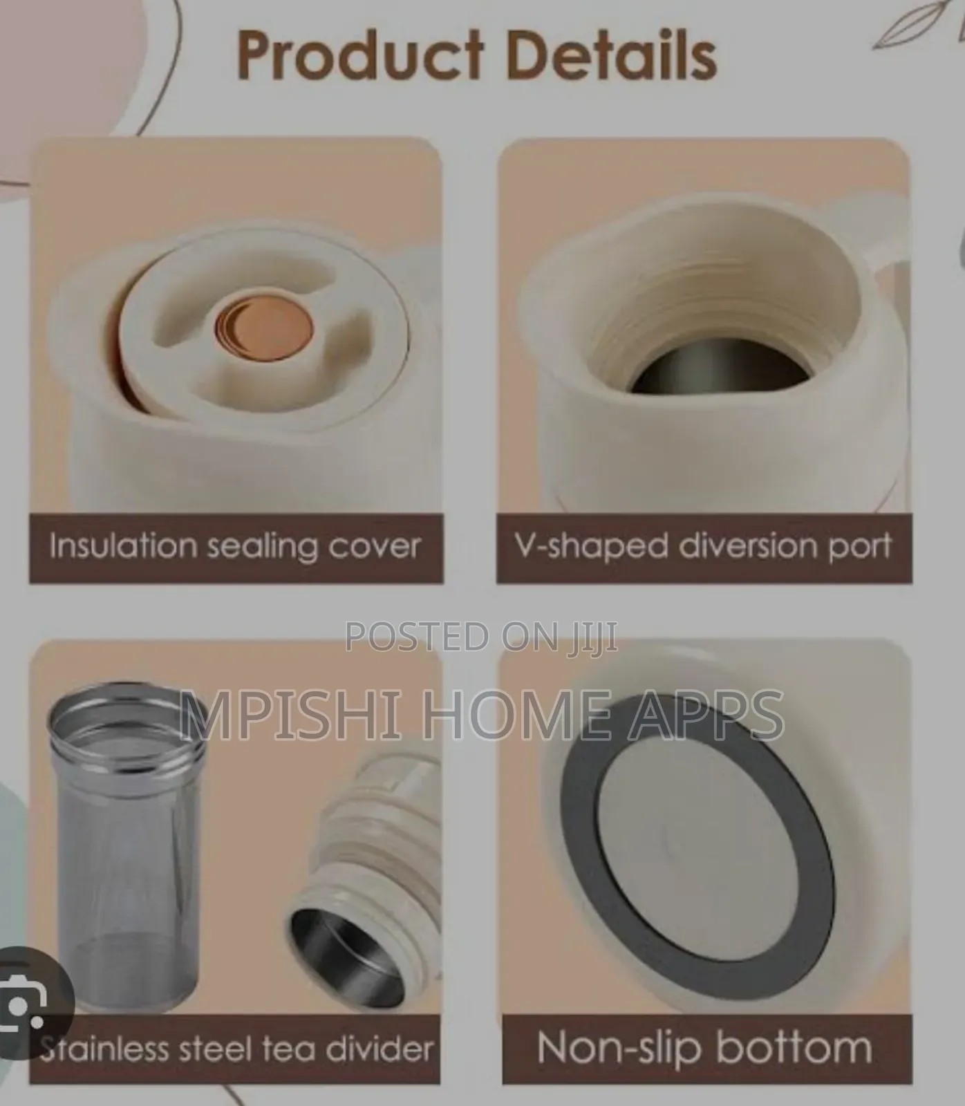 1.9l Stainless Steel Thermos With A Sieve On The Cap