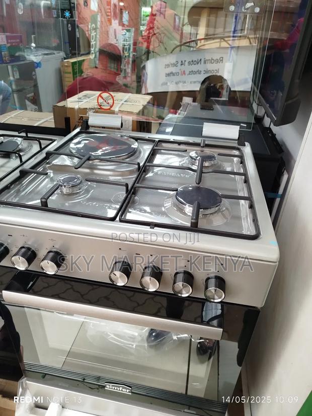 Simfer Standing Cooker 60×60cm 3 Gas+ 1 Electric - thumbnail 2