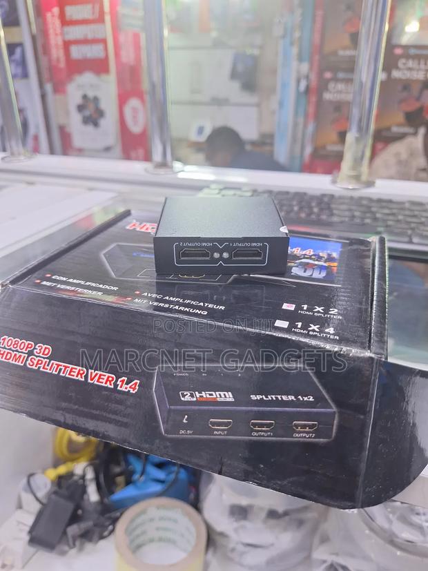2 Way Powered Hdmi Splitter 1 Input 2 Outputs Screens - main view