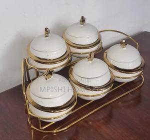 11- Pieces Golden Sugar Dish Set - thumbnail 2