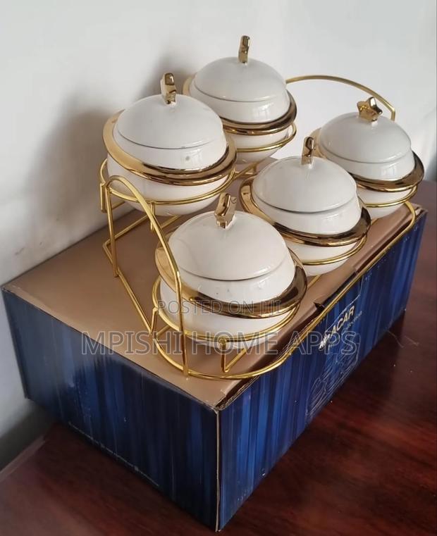11- Pieces Golden Sugar Dish Set - thumbnail 4
