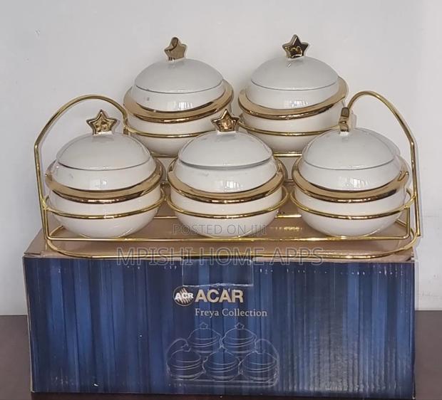 11- Pieces Golden Sugar Dish Set - thumbnail 5