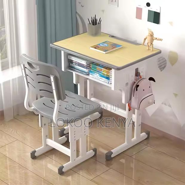 Office Desk: Ergonomic Adjustable Gray Student Desk - thumbnail 3