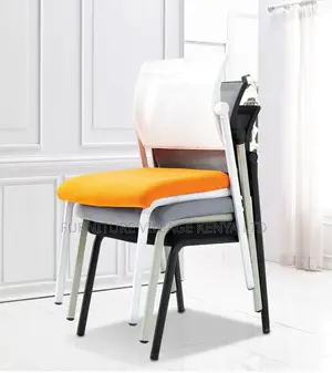 Office Chair:Armless Lightweight Mesh Stackable Office Chair