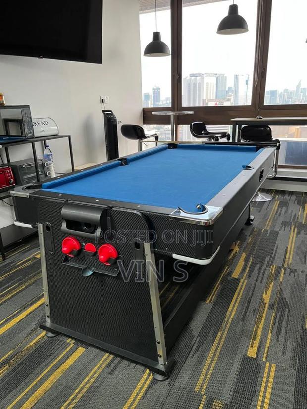 4 In 1 Multi Game Tables With Pool Tennis Air-hockey Dining