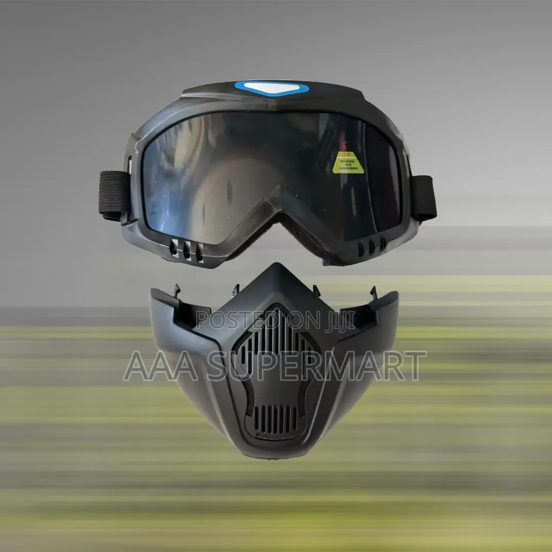 Riding Goggles + Detachable Face Mask:The Complete Solution