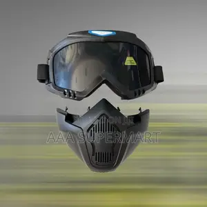 Riding Goggles + Detachable Face Mask:The Complete Solution