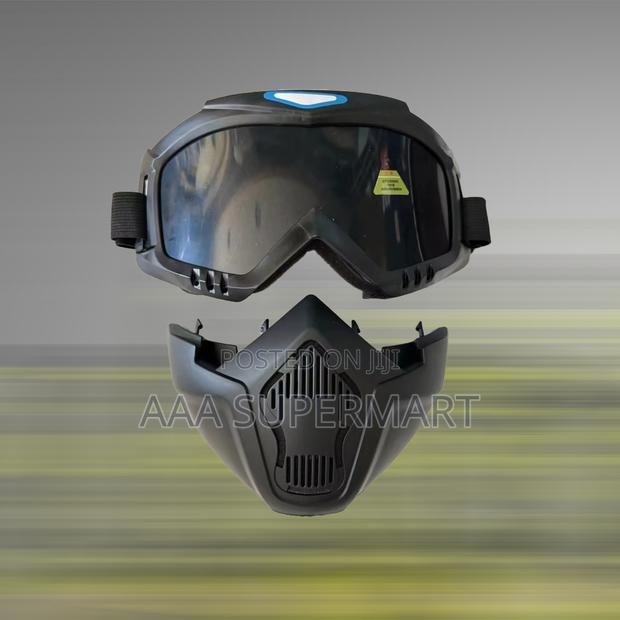Riding Goggles + Detachable Face Mask:The Complete Solution