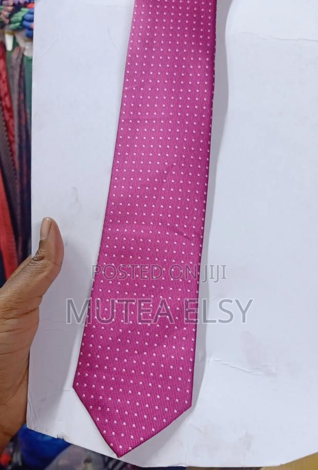 Furschia White Polycadot Single Ties - thumbnail 2