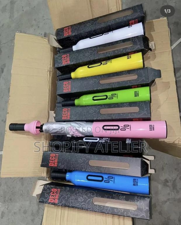 Wine Bottle Shape Mini Compact Foldable Umbrella - main view