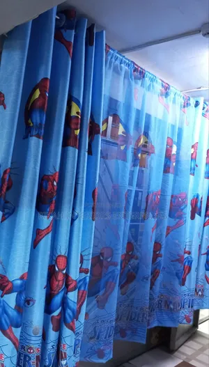 Spiderman Cartoon Themed Curtains