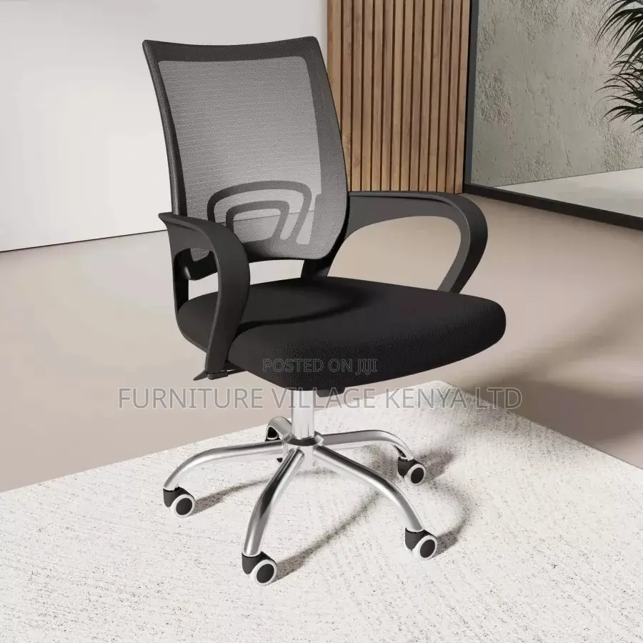 Office Chair: Clerical Mesh Office Chair With Pivot Base