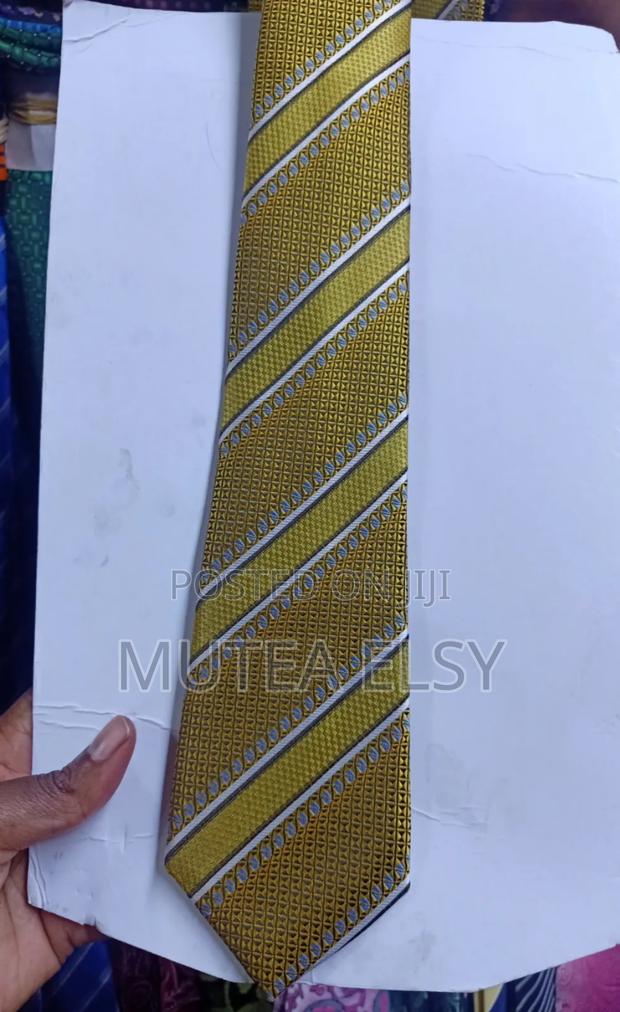 Gold, Yellow and White Striped Single Ties - main view