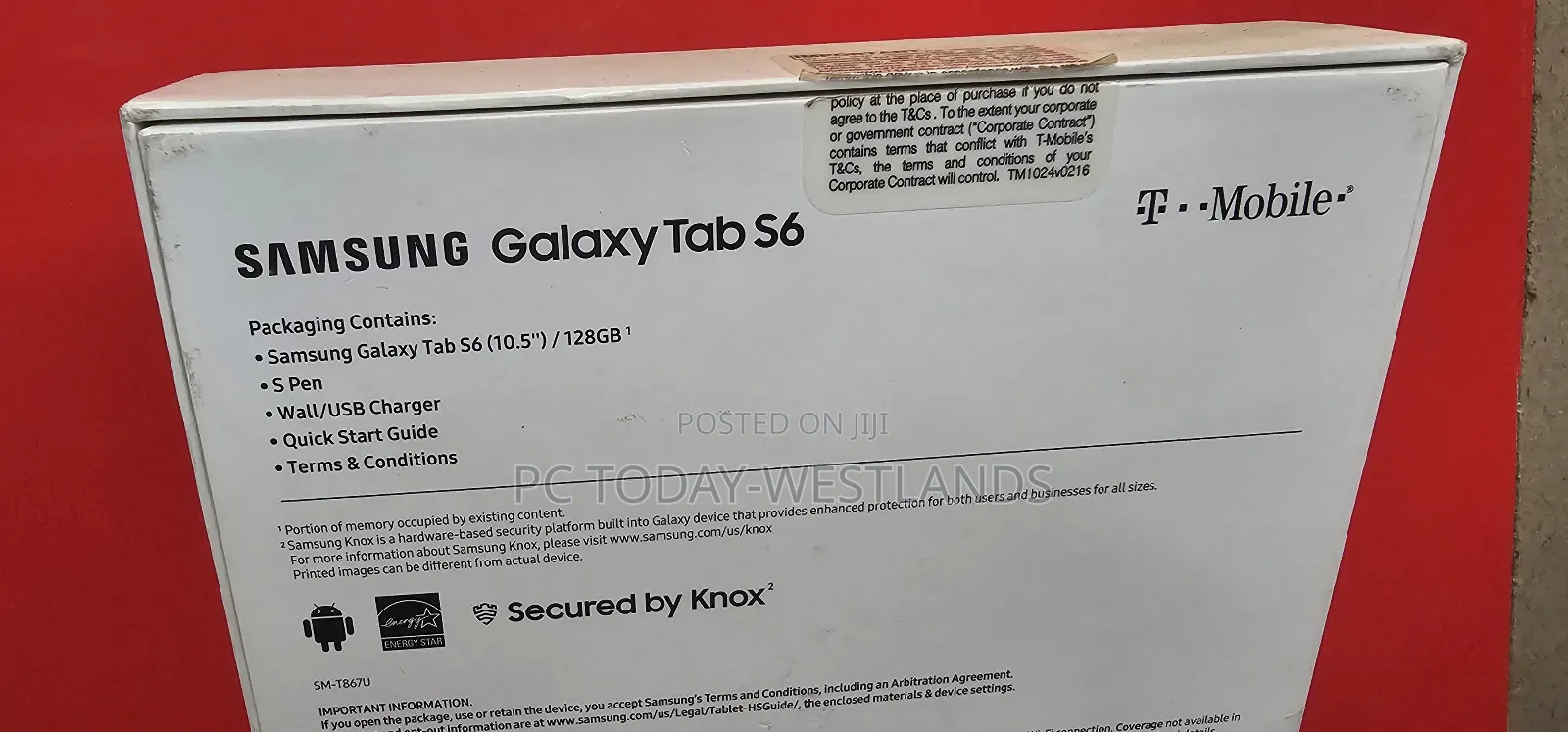 New Samsung Galaxy Tab S6 5G 128 GB Gray