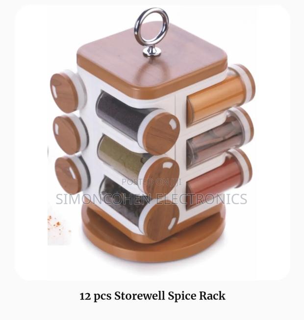 12pcs Revolving Spice Jars Plus Stand - main view