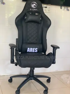 Office Chair: Adjustable Ergonomic Black Gamer Desk Seat
