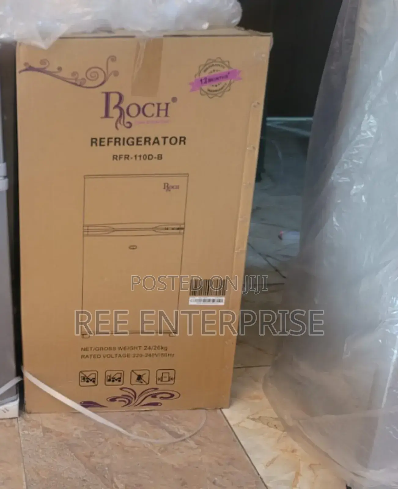 Silver Roch RFR-110d-B Double Door Fridge, 85l