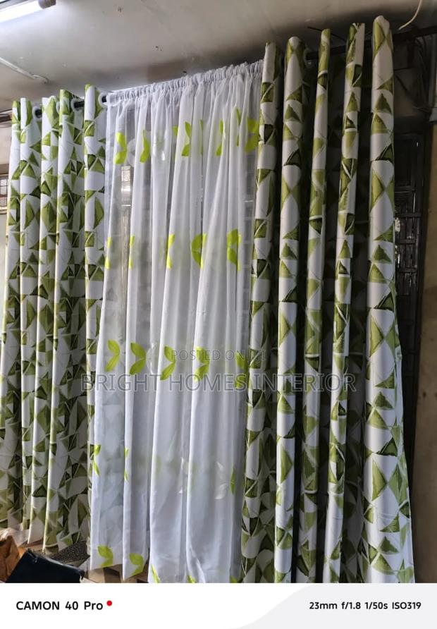 Green Curtains Available With It's Matching Sheer New Stock