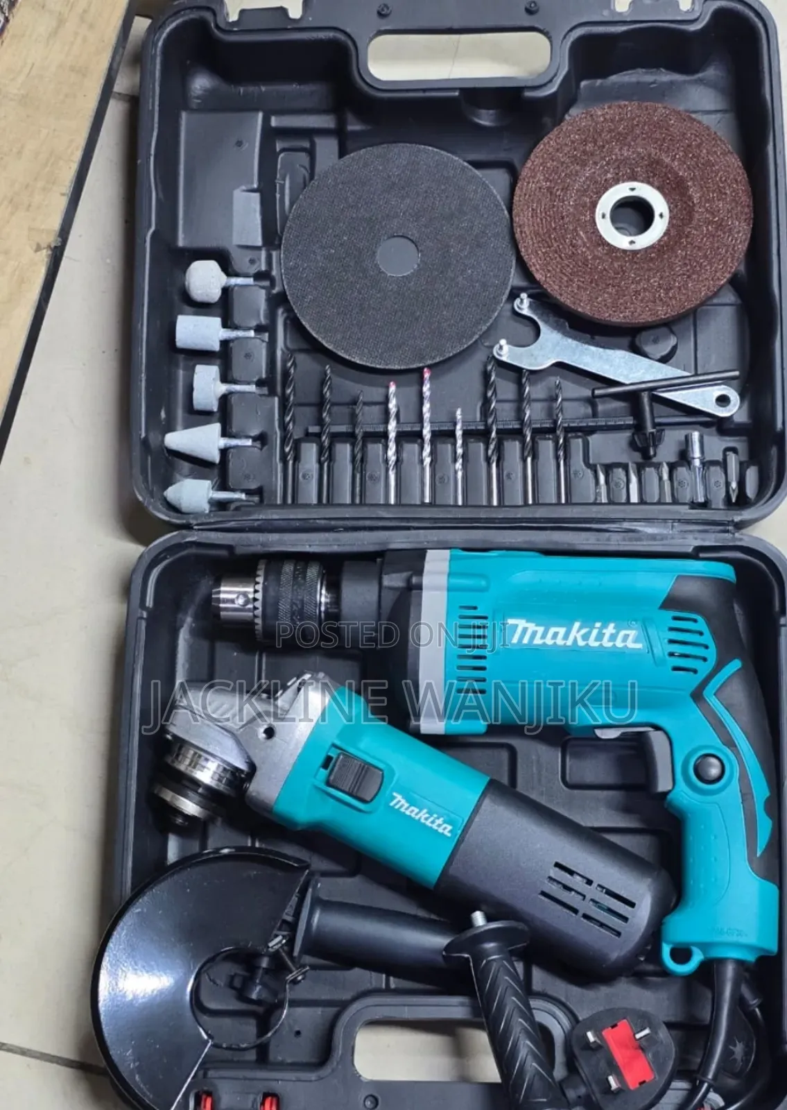 Electric Makita Combo Drill and Angle Grinder/ Combo Set