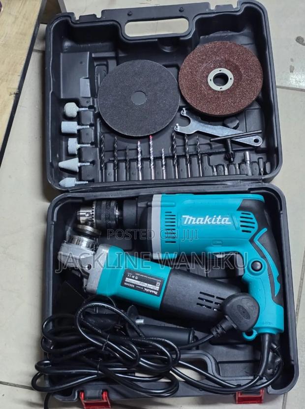 Makita Combo Set Drill and Angle Grinder 4 "