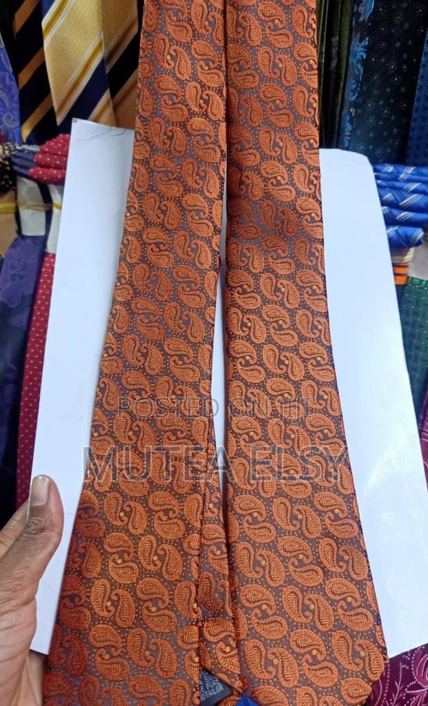 Burnt Orange Teardrop Executive Single Ties - main view