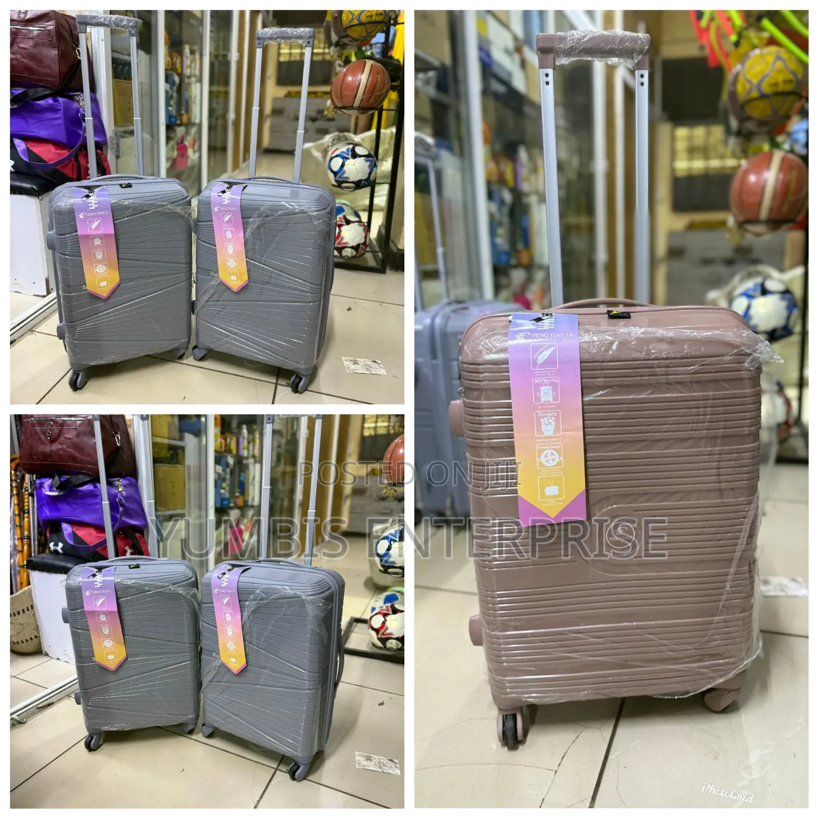 Grey Carry On Rubber Small Suitcase At 2500 Only