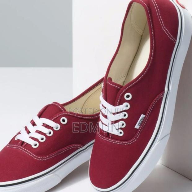 Maroon Off the Wall Vans - thumbnail 2