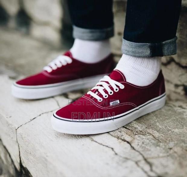 Off the Wall Maroon Vans - main view