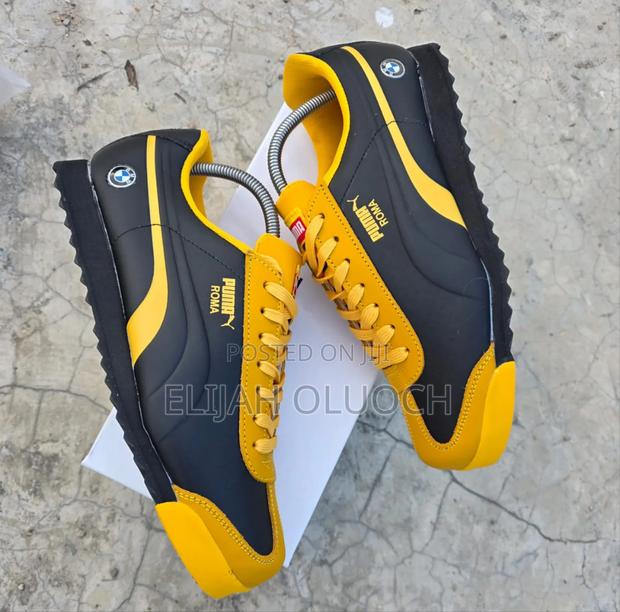Black Yellow Puma Roma - thumbnail 3