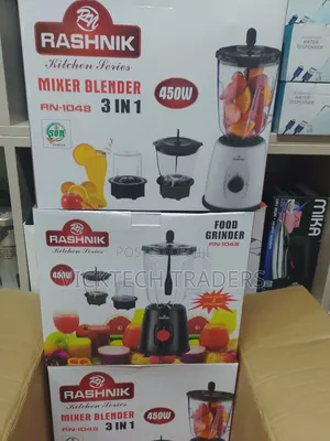 Blender Rashnik 3 in 1 Blender With Grinder, 1yr Warranty