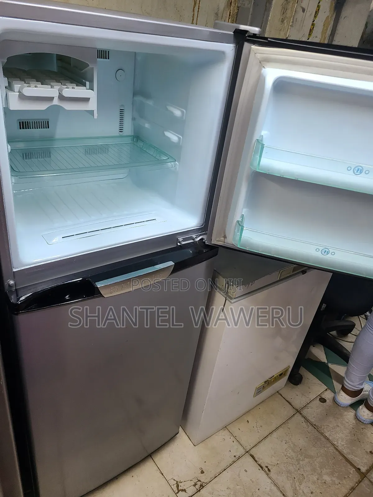 Silver Electrolux Double Door Fridge