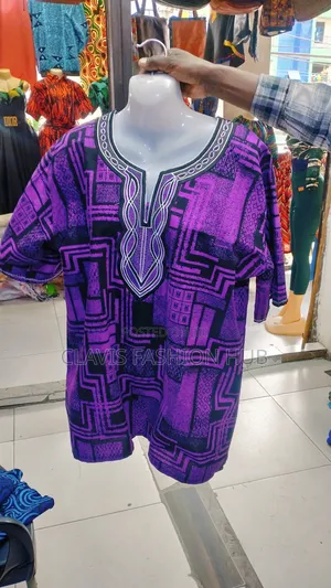 Shujaa Style Purple Kitenge African Shirt