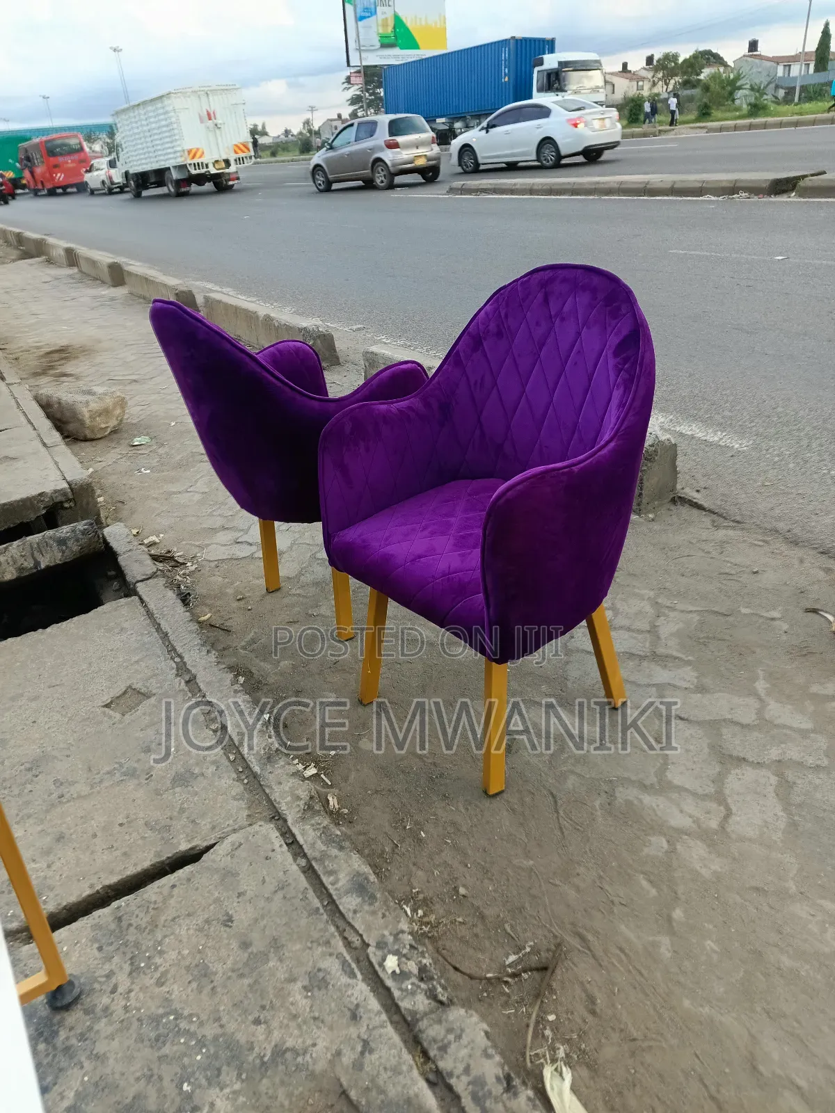 Manicure Seat , Dark Purple 