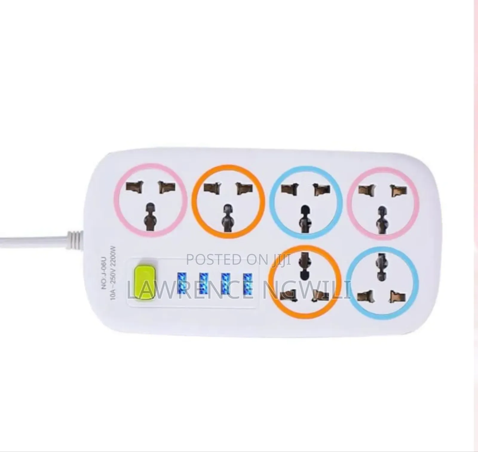 6 Way Extension With Usb Ports