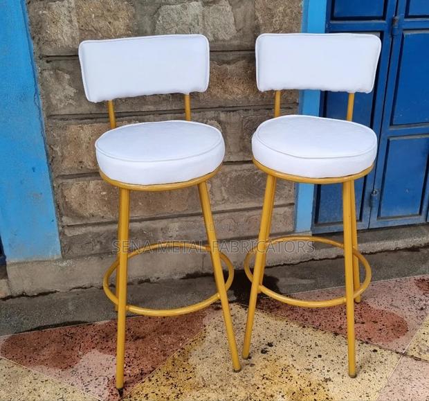 Kitchen Counter Stools With Faux Fabric - thumbnail 2